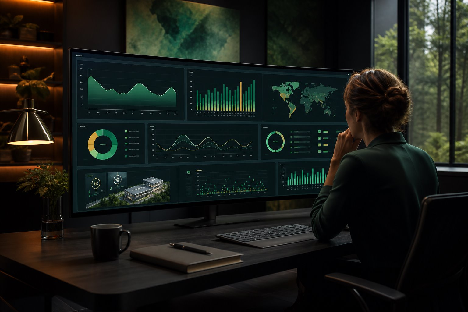 Concept visualization: Sustainability Impact Dashboard